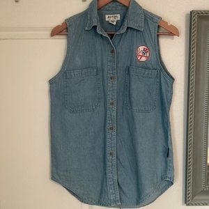 Y2K Vintage NY Yankees Denim Vest